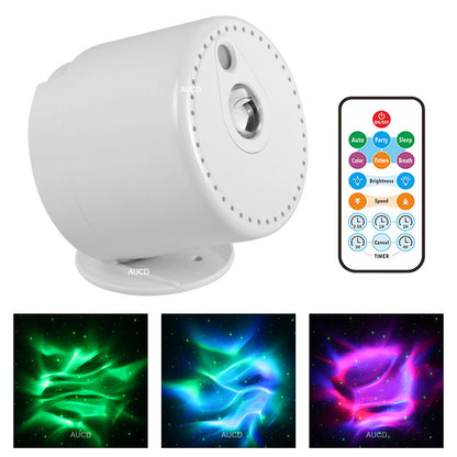 CircuitTech AuroraBeam Pro aurora laser projector lifestyle — bedroom ceiling projection