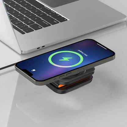 CircuitTech FoldCharge 3-in-1 folded flat for travel — compact size comparison
