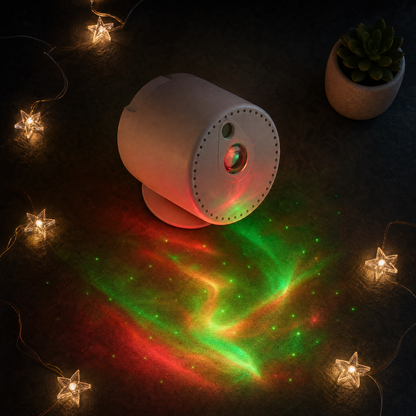 CircuitTech AuroraBeam Pro dark-room editorial with aurora glow